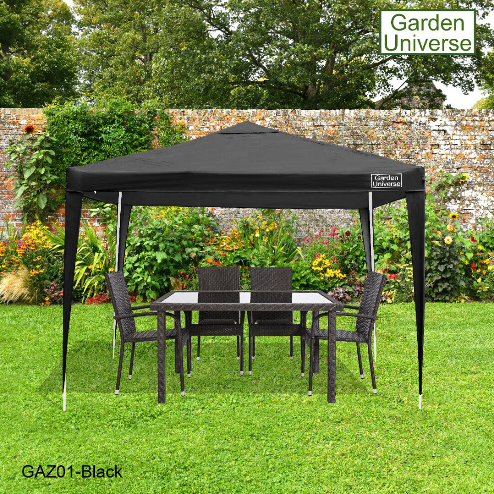 3m x 3m Gazebo in Black (No Walls)