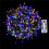 Vickerman X22G100 73 ft. 1000 Light LED 8 Function Cluster Set with Green Wire, Multi Color 1