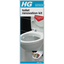 HG Toilet Renovation Kit, Effective Bathroom & WC Cleaner/Descaler, Cleans Toilet Bowl & Under Loo Rim, Limescale & Stain Remover (500ml/1 Pack
