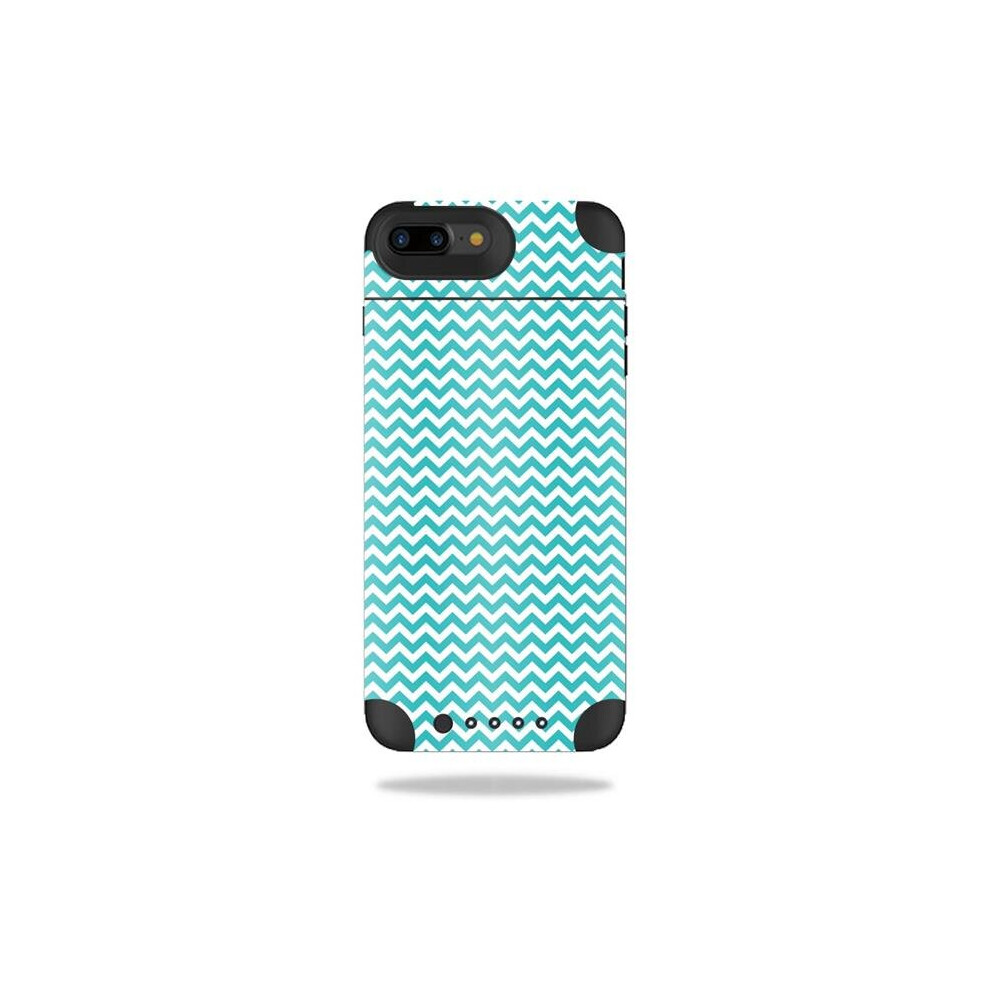 MightySkins MJAIRIP7PL-Turquoise Chevron Skin for Mophie Juice Pack Air iPhone 7 Plus Wrap Cover Sticker - Turquoise Chevron-image-OPC-P9ZX8G5-NEW