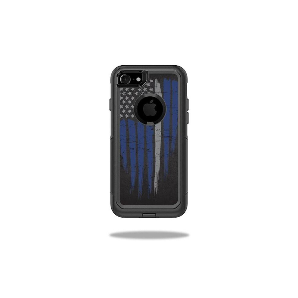 MightySkins OTCIP7-Thin White Line Skin for Otterbox Commuter iPhone SE 2020 7 & 8 Case Wrap Cover Sticker - Thin White Line-image-OPC-P9ZX8VS-NEW