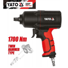 Chave de impacto - Yato - YT-09544 - 1/2" - 7000 RPM - 1700 Nm - Preto, Laranja