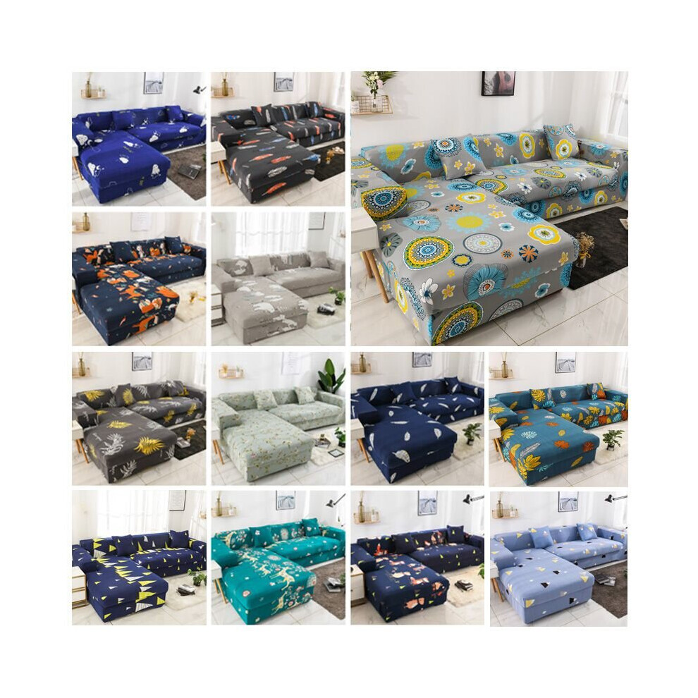 Lazy Printed Bohemian Stretch Sofa Cover For Living Room Elastic Slipcovers