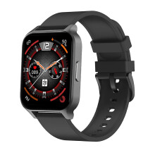 (Black) Smart Watch Waterproof Fitness Tracker With Heart Rate Body Temperature Monitor