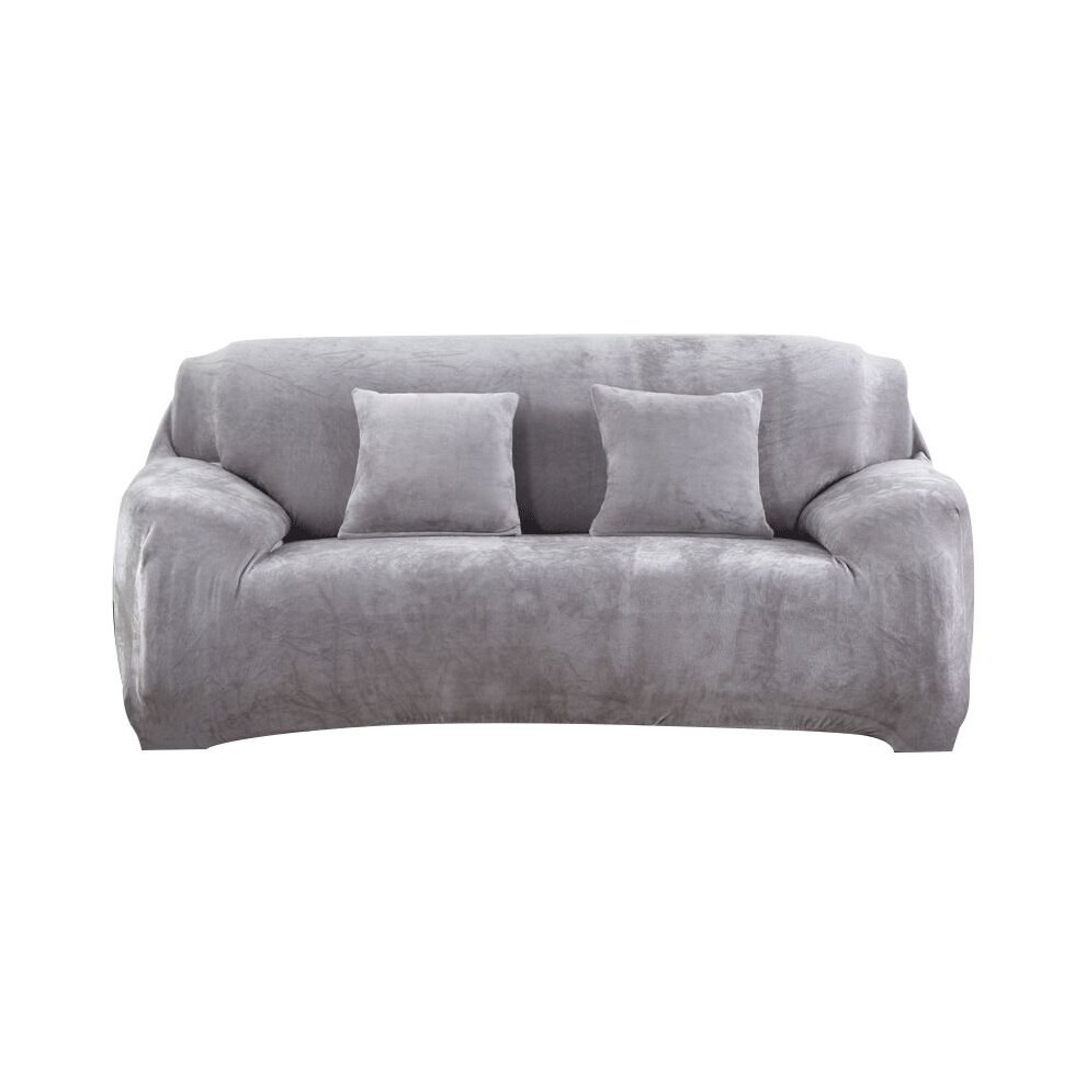 (Silver Grey, 235x310cm/92.51x122.04in) Cover Sofa Elasticity Extensible Couch Cover Sofacovers Sectional Solid Color