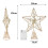 Living And Home Modern Metal Pre-Lit Star Christmas Tree Topper with Beads 5