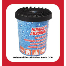(DEHUMIDIFIER ABSORBER PACK OF 6) DEHUMIDIFIER TABLET HUMIDITY MOISTURE ABSORBER