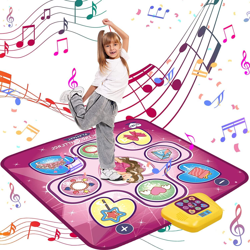 Dance Mat Toys for Kids Music Dance Mat Touch Play Mat with LED Lights