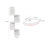 Living And Home (White) 3 Tiers Floating Wall Corner Shelf Display Storage Rack 5