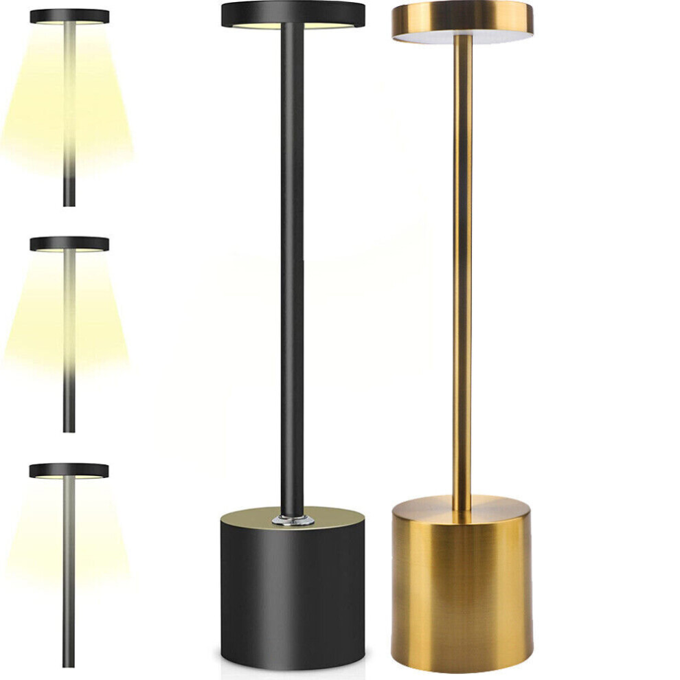 Sinodragon (Black) Retro Led Desk Table Lamp Touch Dimmable Cordless