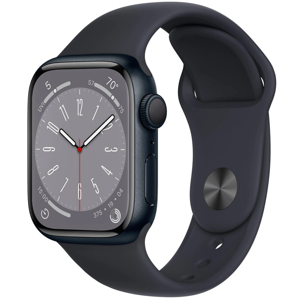 Apple Watch 8 GPS 41mm Midnight Aluminium with M/L Sport Band