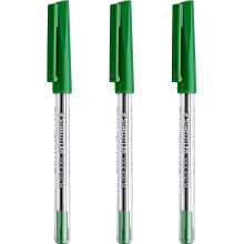 Staedtler Medium 0.5mm 430 Stick Ballpoint Pens Writing Pen Smooth - Green Ink - Pack Of 3