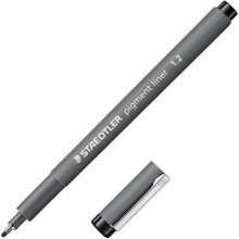 Staedtler 308 12-9 Pigment Liner Fineliner Pen - 1.2mm Nib - Black Ink - Single