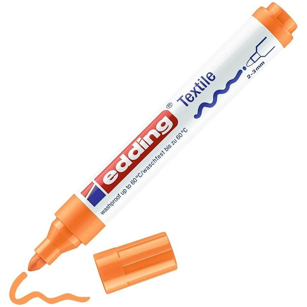 Edding 4500 Textile T-Shirt Fabric Pen Marker Pen - 2-3mm Line - Neon Orange - Single-image-OPC-P9ZY6XZ-NEW