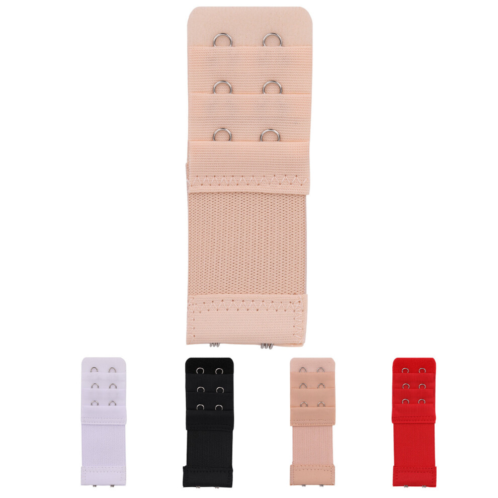 (Ivory, 3 x 2 Hook) Bra Extender, Soft & Comfortable Women Bra Strap Extenders Extensions, 1pc Elastic Extender, Women's Bra Extender