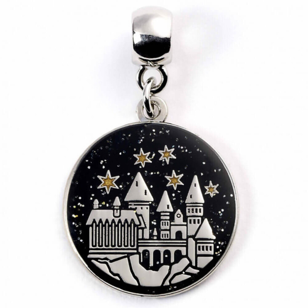 Harry Potter Hogwarts Castle Plated Slider Charm Silver