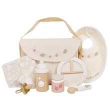 Kit De Soins Pour Poupées - Le Toy Van - Taille de la bouteille: 4,5x4,5x10 cm - Âge: 2+ - Matériau: coton, bois