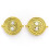 HP Silver Gold Time Turner Stud Earrings w/ Swarovski 1