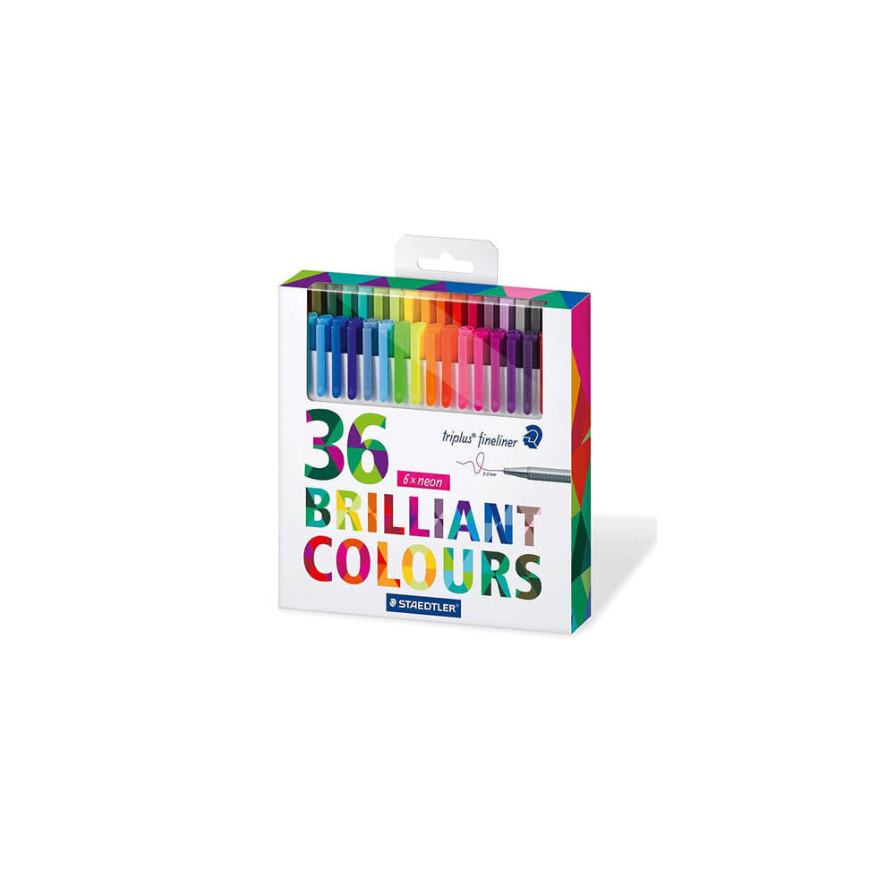 Staedtler Triplus Fineliner Brilliant Colours Pen (36pk)