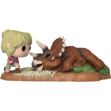 Jurassic Park Dr. Sattler w/ Triceratops US Exc. Pop ! Moment