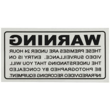 Surveillance Warning Sticker (Inside)