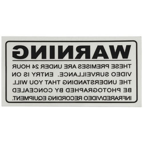 Surveillance Warning Sticker (Inside)