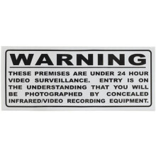 Surveillance Warning Sticker (Large)