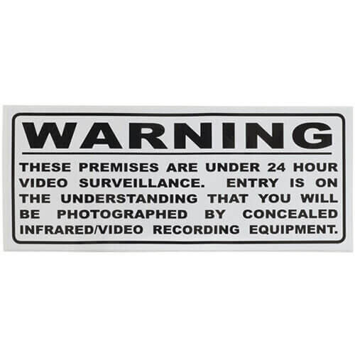 Surveillance Warning Sticker (Large)