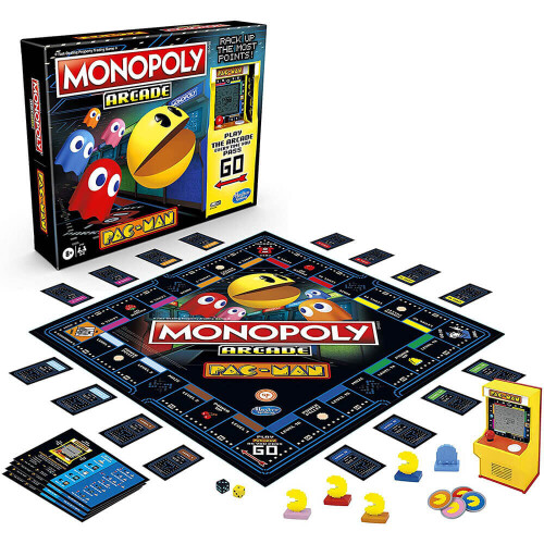 Hasbro Gioco da Tavolo Monopoly Arcade Pac-Man per Bambini 8+; Include Unità Banca e Arcade