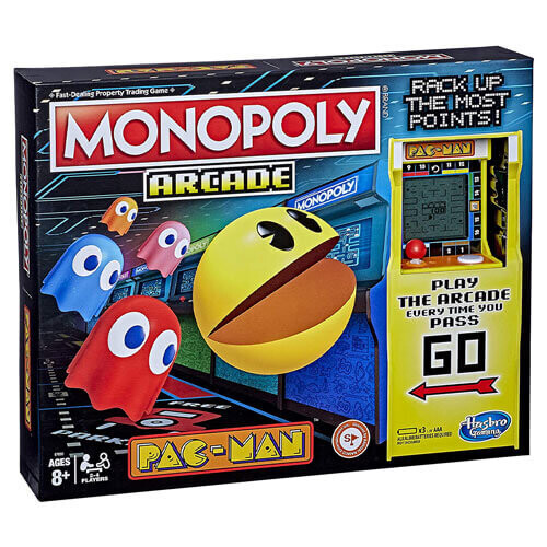 Hasbro Gioco da Tavolo Monopoly Arcade Pac-Man per Bambini 8+; Include Unità Banca e Arcade 2