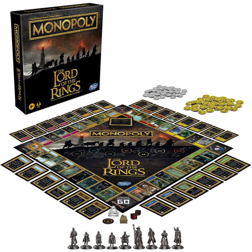 Hasbro Hasbro Gaming Monopoly: The Lord of The Rings Edition Board Game Inspired by The Movie Trilogy  Play as a Member of The Fellowship  for Kids Ages 8 an