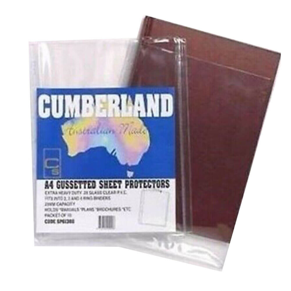 Photos - File Folder / Lever Arch File Cumberland Gussetted Sheet Protectors 200 Micron A4 (10pk)