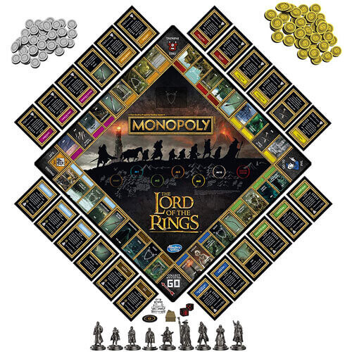 Hasbro Hasbro Gaming Monopoly: The Lord of The Rings Edition Board Game Inspired by The Movie Trilogy  Play as a Member of The Fellowship  for Kids Ages 8 an 1