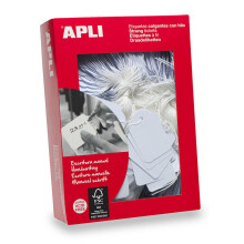 Apli 00396 - Etichette gioielleria a filo bianco 50 mm x 70 mm