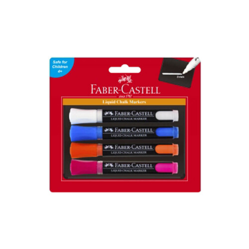 Faber-Castell Faber-Castell Liquid Chalk Marker Assorted (4pk)