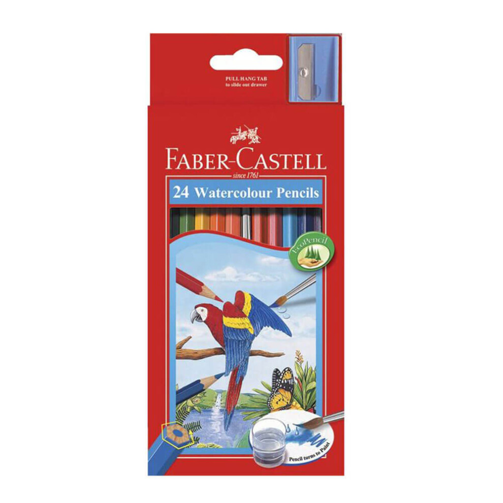 Faber-Castell Colou Pencil Water Colors Range (24Pk) Red