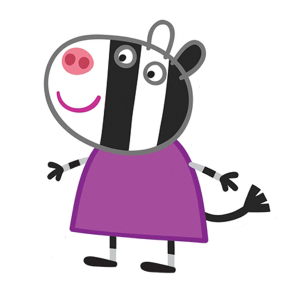 New Peppa Pig Zoe Zebra Cardboard Cutout
