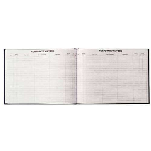 Debden Corporate Visitors Book 300x200mm Black (192 pages) 1