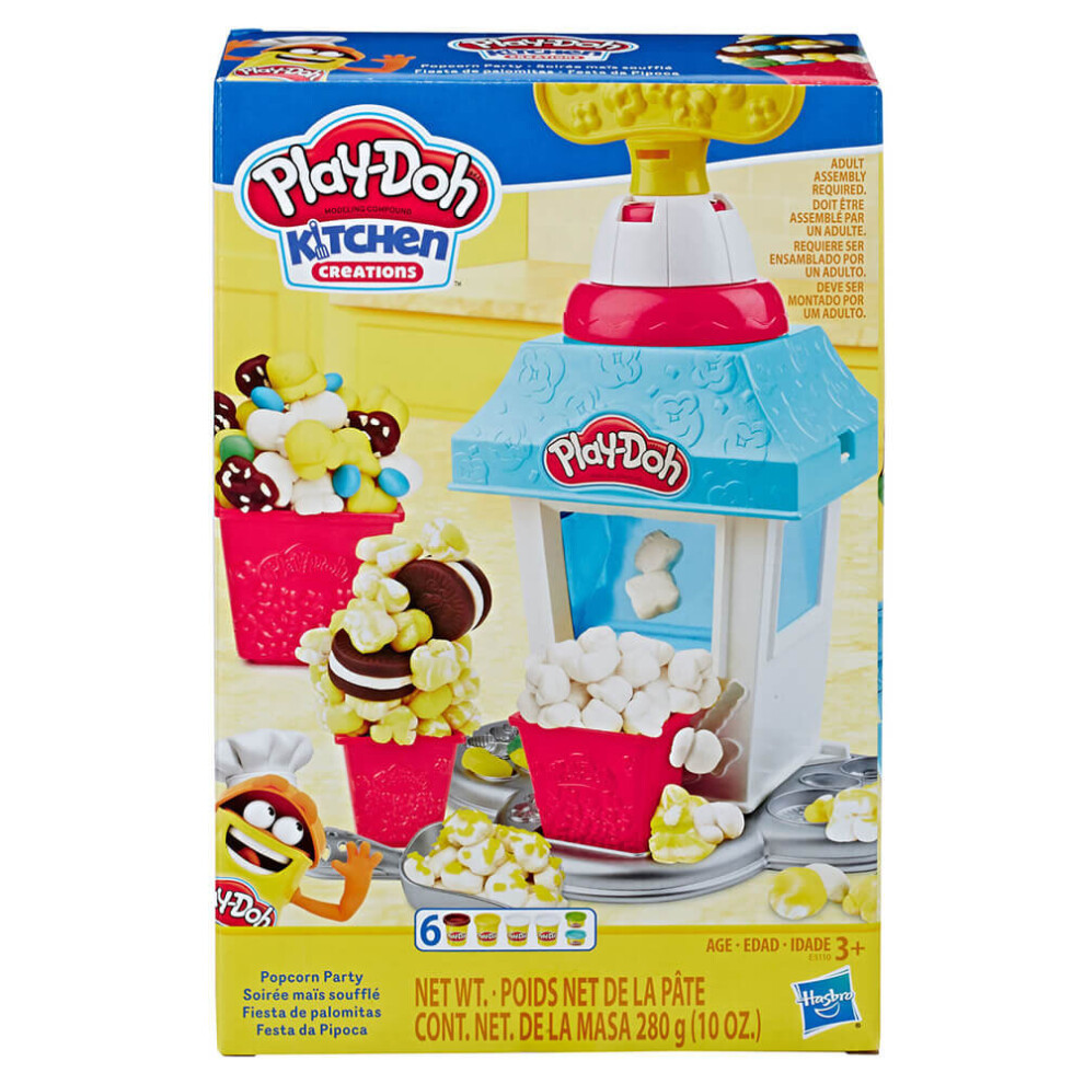 Play-Doh Kitchen Creations Popcorn Party Play Food Set Con 6 Lattine Atossiche