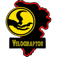 Jurassic Park Map Enamel Pin (Velociraptor)