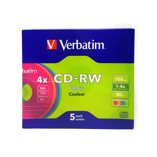 Verbatim Verbatim CD-RW 80 min 4x Slim Case (5pk)