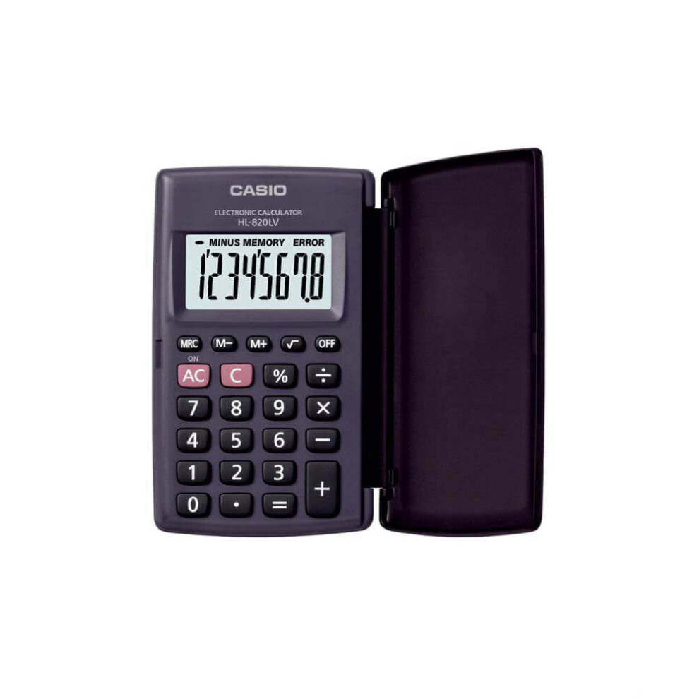 Casio 8 Digit Pocket Calculator (Black)