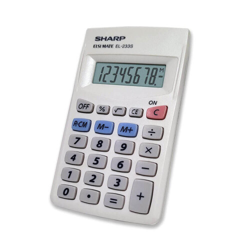 Sharp Sharp 8 Digit Battery Calculator (White)