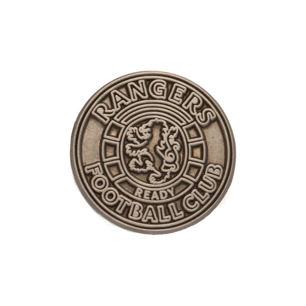 Official Glasgow Rangers FC classic crest silver coloured pin badge