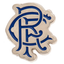 Official GLASGOW RANGERS FC blue home crest shape pin badge