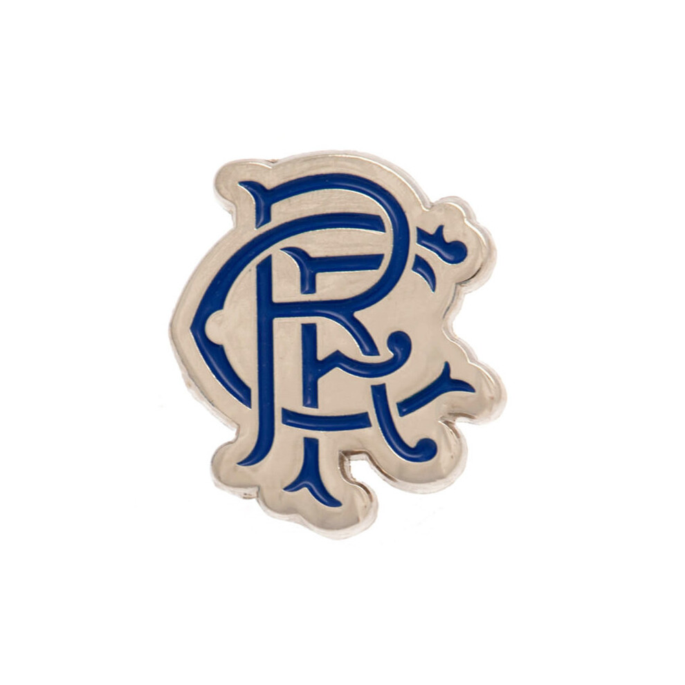 Official GLASGOW RANGERS FC blue home crest shape pin badge