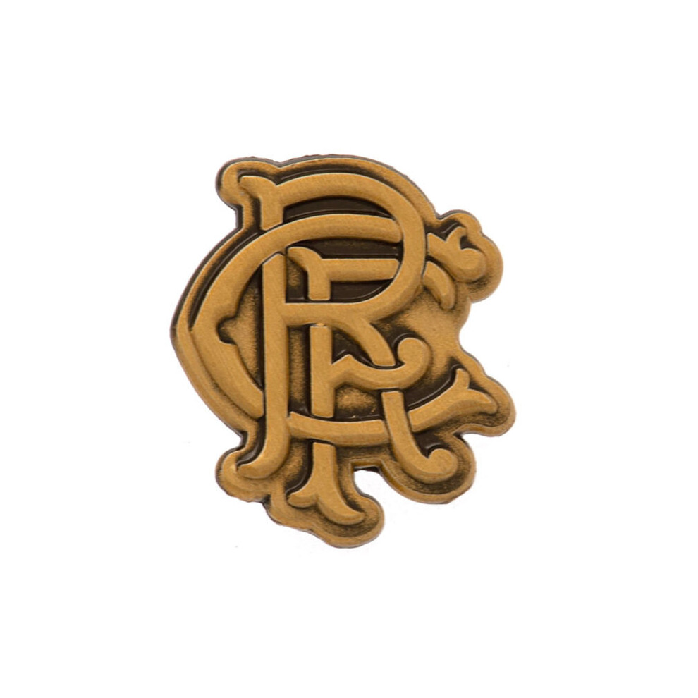 Glasgow Rangers Fc Official Coloured Crest Shape Pin Badge Gold