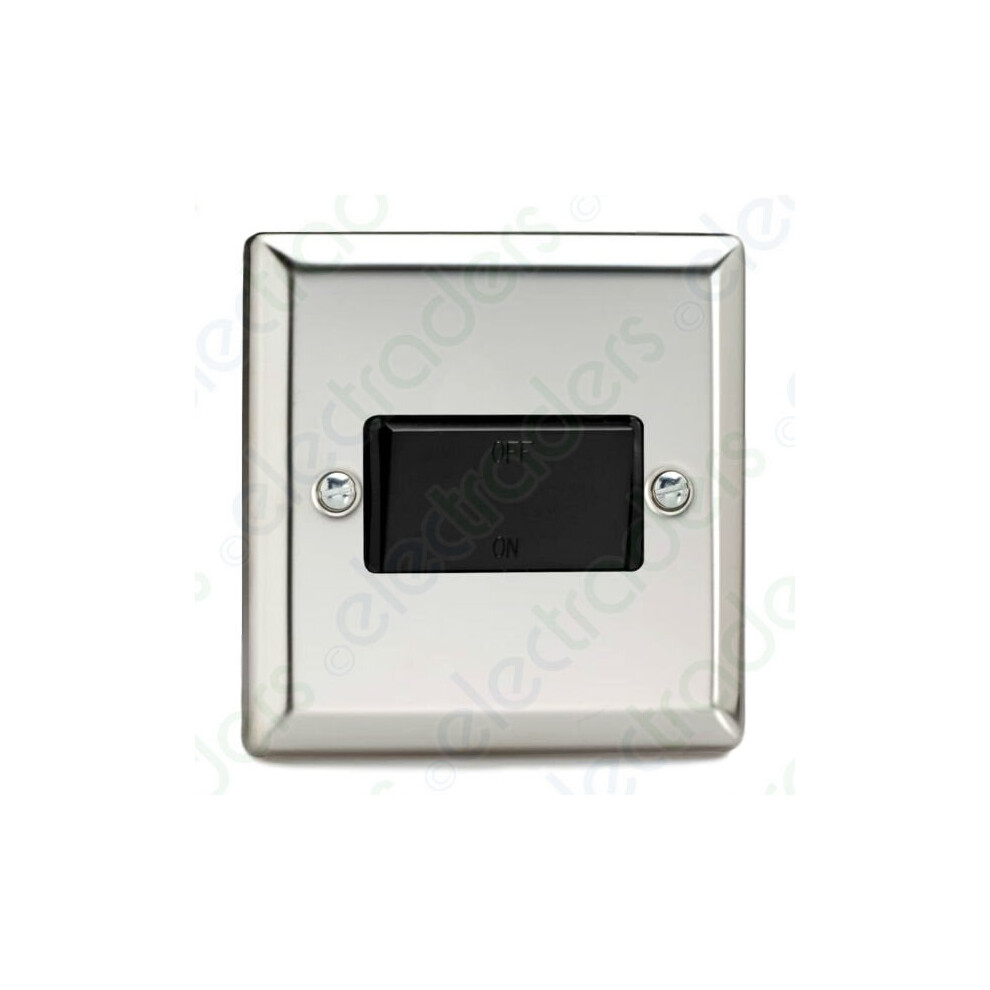 Varilight Xcfib Fan Isolator Switch 3 Pole 10 Amp Mirror Chrome 5021575720099