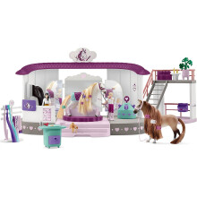 Schleich Stal Schoonheidssalon Sofia's Schoonheden met Verzorgingsaccessoires en Schleich Paardenfiguren - 99-Delige Set