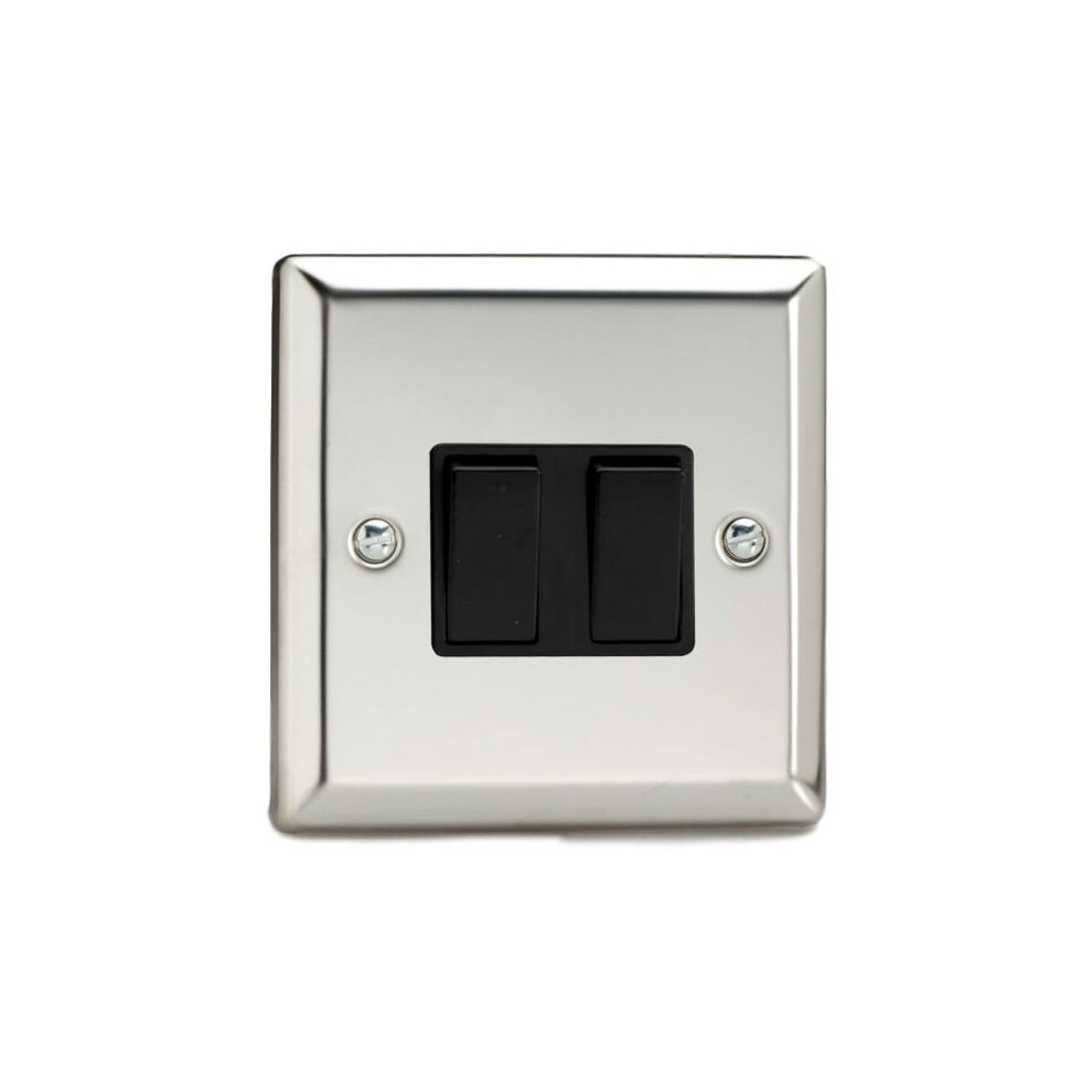Varilight Xc77b 2 Gang 10 Amp Twin Intermediate Mirror Chrome 5021575721171